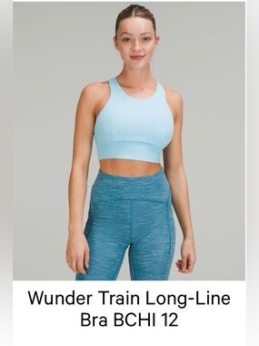 Lululemon wunder train long line bra